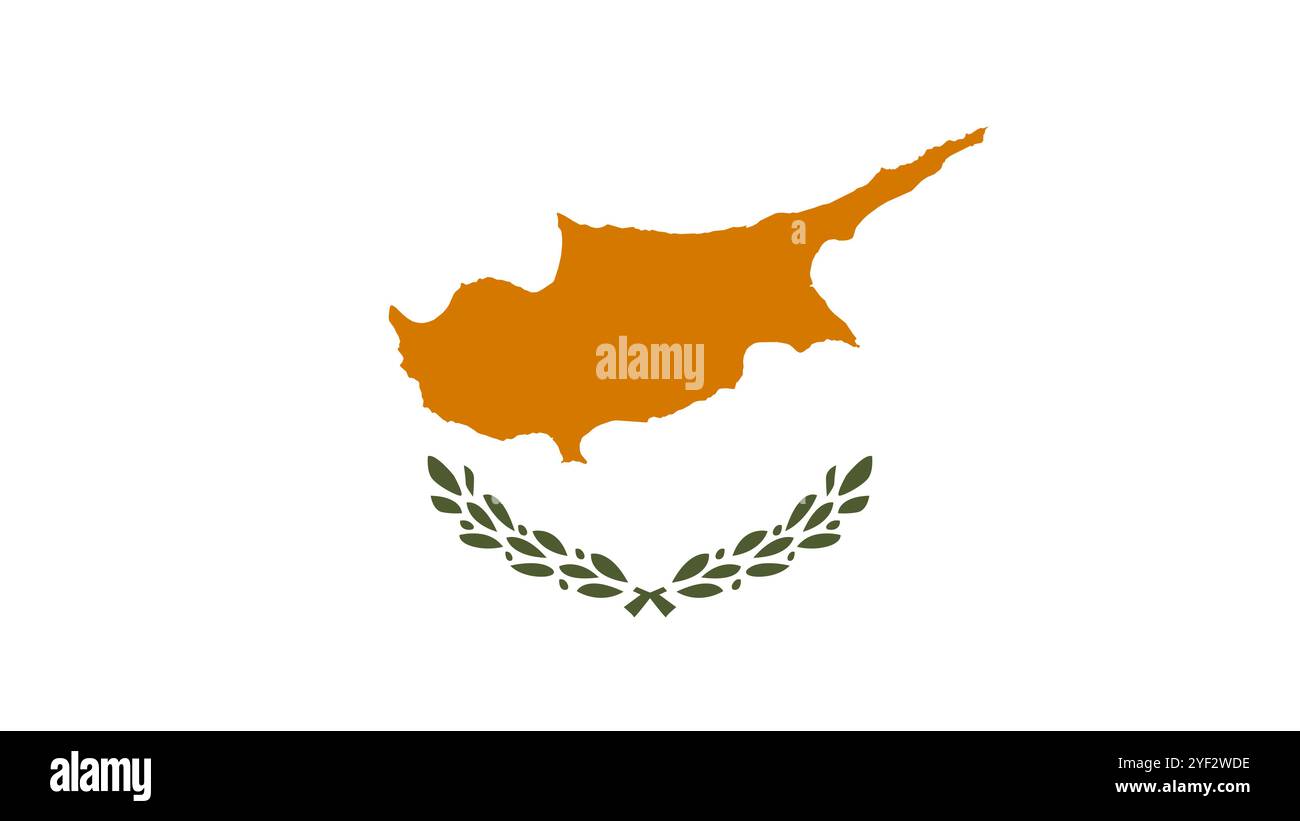 Drapeau de Chypre, format 16:9, drapeau de Chypre, images vectorielles Illustration de Vecteur