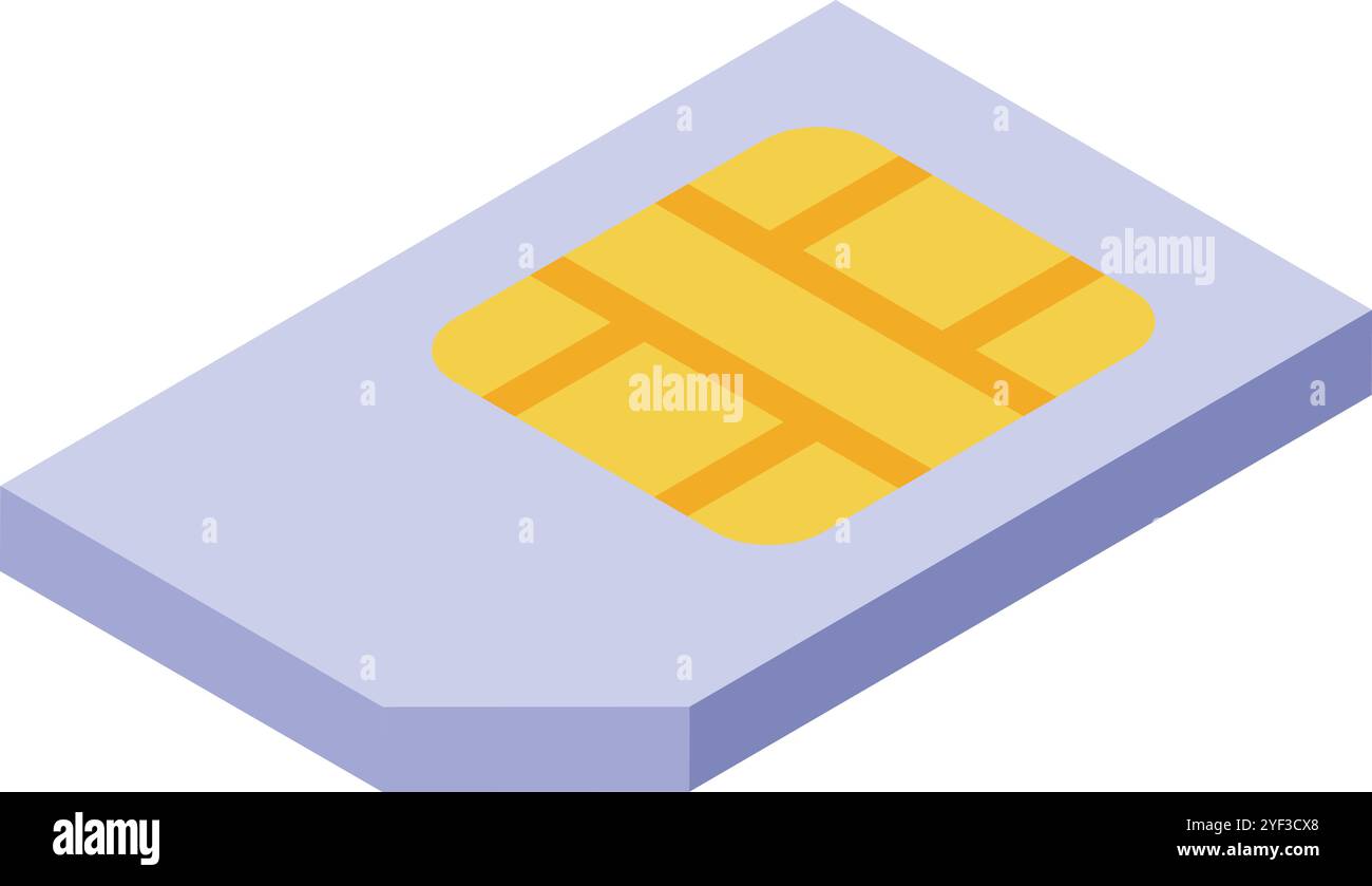 Carte SIM facilitant la connectivité mobile et les services de communication dans le monde entier Illustration de Vecteur