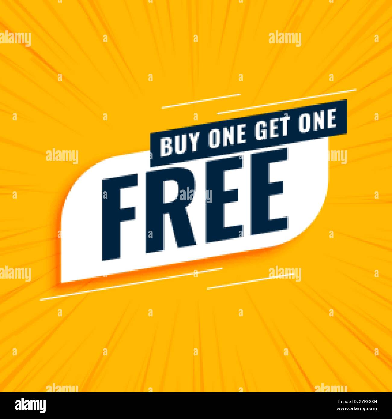 achetez-en un et obtenez-en un gratuitement sur fond jaune Illustration de Vecteur