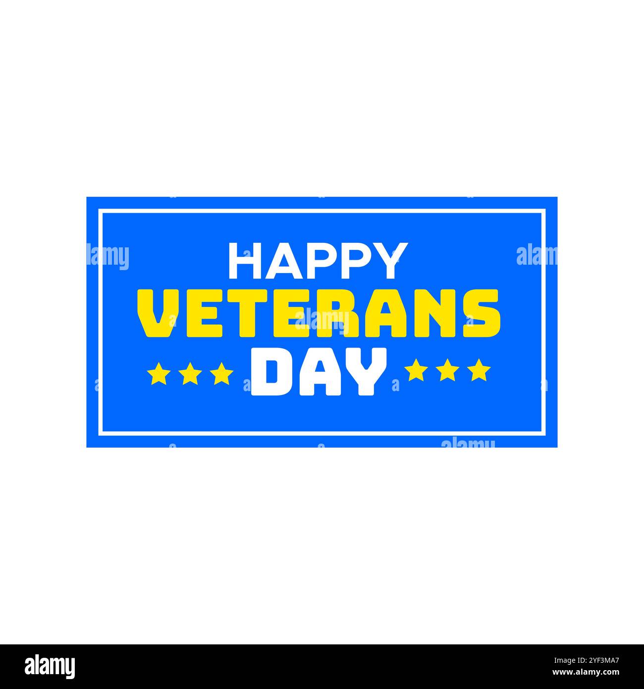 Bonne journée des vétérans typographie bannière de texte avec des étoiles pour la célébration USA novembre Journée des vétérans pour honorer tous ceux qui ont servi. vecteur isolé Illustration de Vecteur