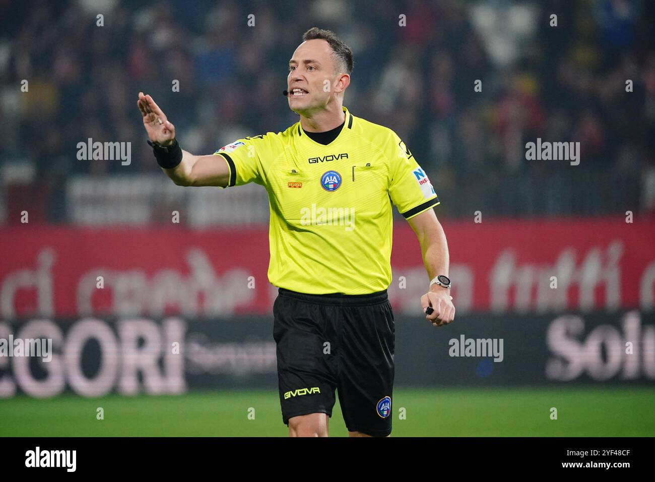 Ermanno Feliciani (arbitre) pendant AC Monza vs AC Milan, match de football italien Serie A à Monza, Italie, 02 novembre 2024 Banque D'Images