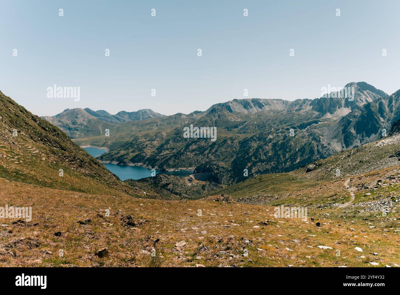 Vue depuis le sommet du pic de Carlit en France. Photo de haute qualité Banque D'Images