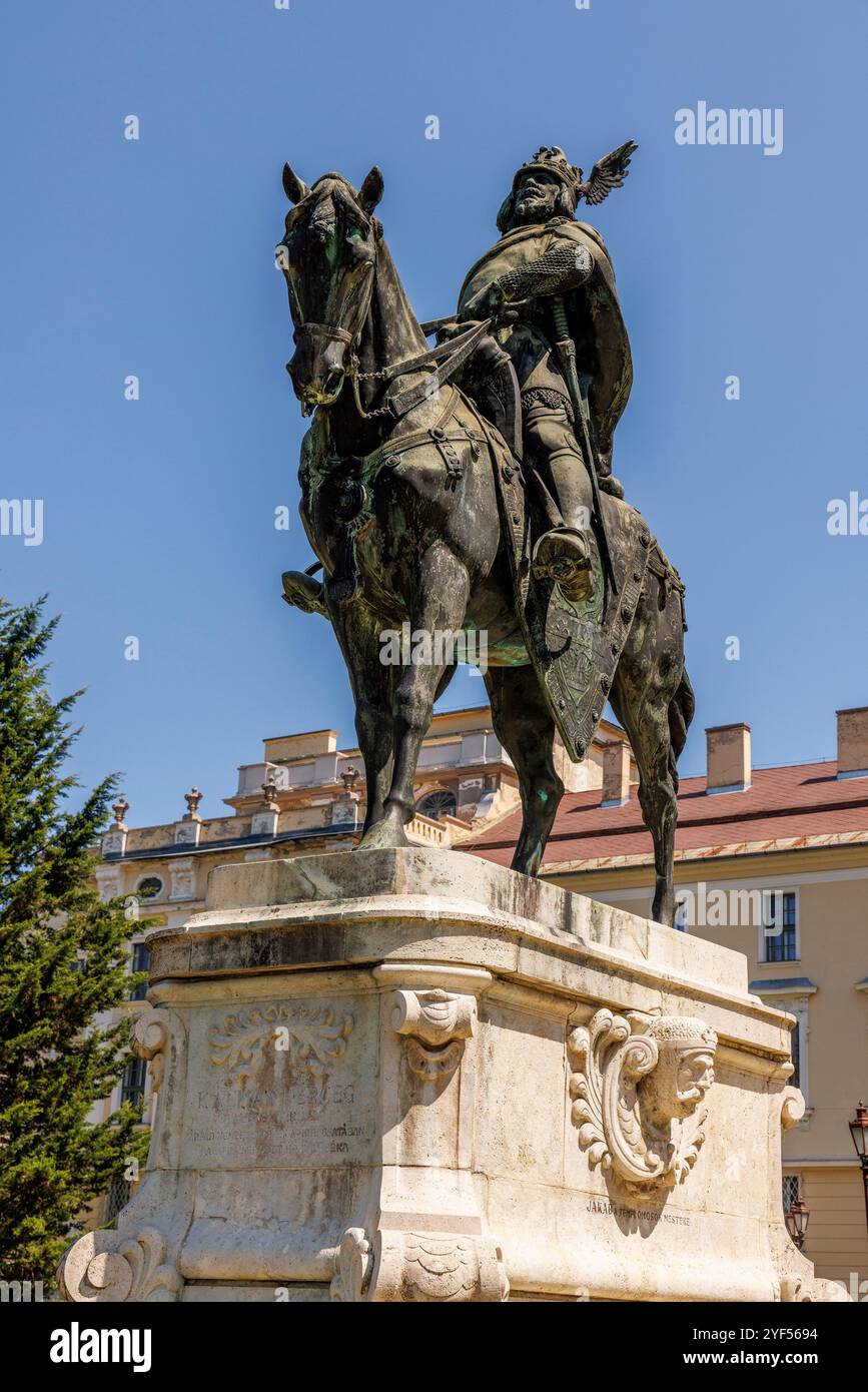 Statue de Coloman de Galice (Prince Kalman), Université hongroise de l'agriculture et des sciences de la vie, Université Szent István, Godollo, Hongrie Banque D'Images