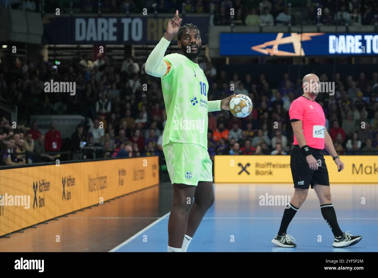 Dika Mem du FC Barcelone lors du match de handball en phase de groupe de la Ligue des Champions EHF entre HBC Nantes et FC Barcelone le 31 octobre 2024 au H Arena de Nantes - photo Laurent Lairys / DPPI Banque D'Images