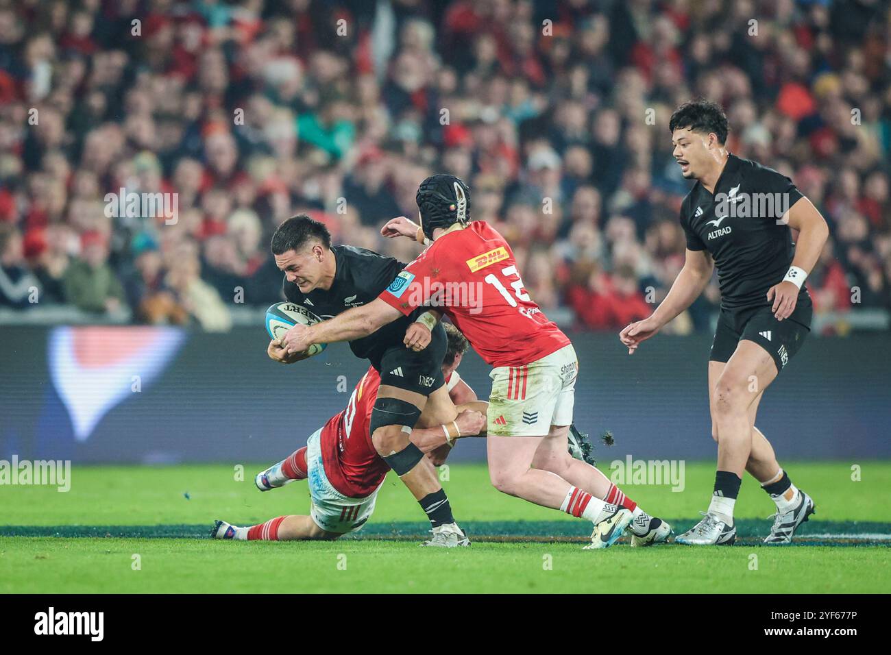 2 novembre 2024, Thomond Park, Limerick, Irlande - action de Munster Rugby vs All Blacks XV. Banque D'Images