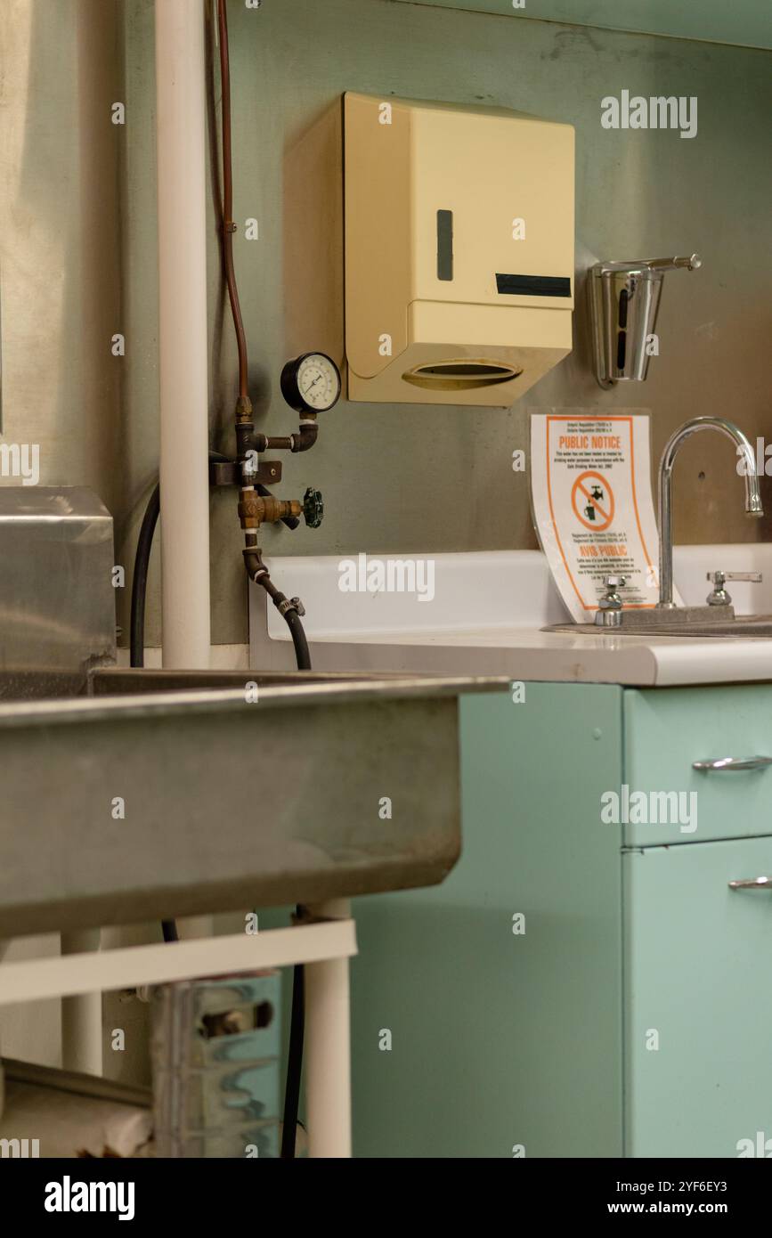 Salle médicale au Diefenbunker, Carp, Ontario, Canada Banque D'Images