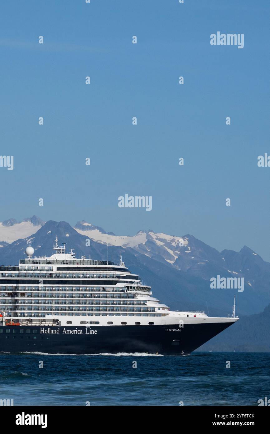 Alaska, Sitka. Holland America Line, Eurodam. Banque D'Images