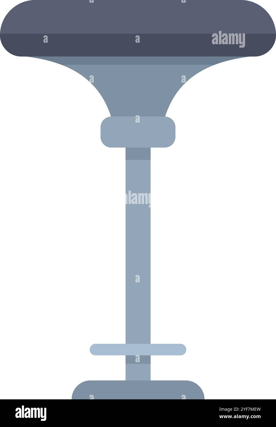 Tabouret de bar confortable avec assise ronde et repose-pieds, parfait pour un design intérieur moderne Illustration de Vecteur
