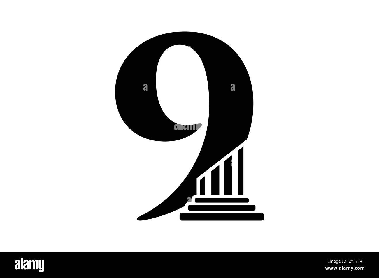 Logo de la loi du pilier numéro 9 Illustration de Vecteur