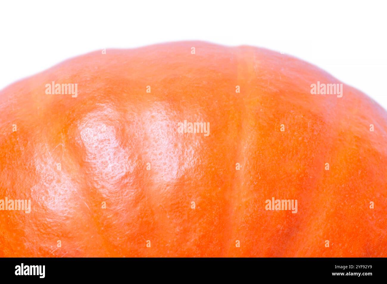 gros plan de citrouille orange sur fond blanc Banque D'Images