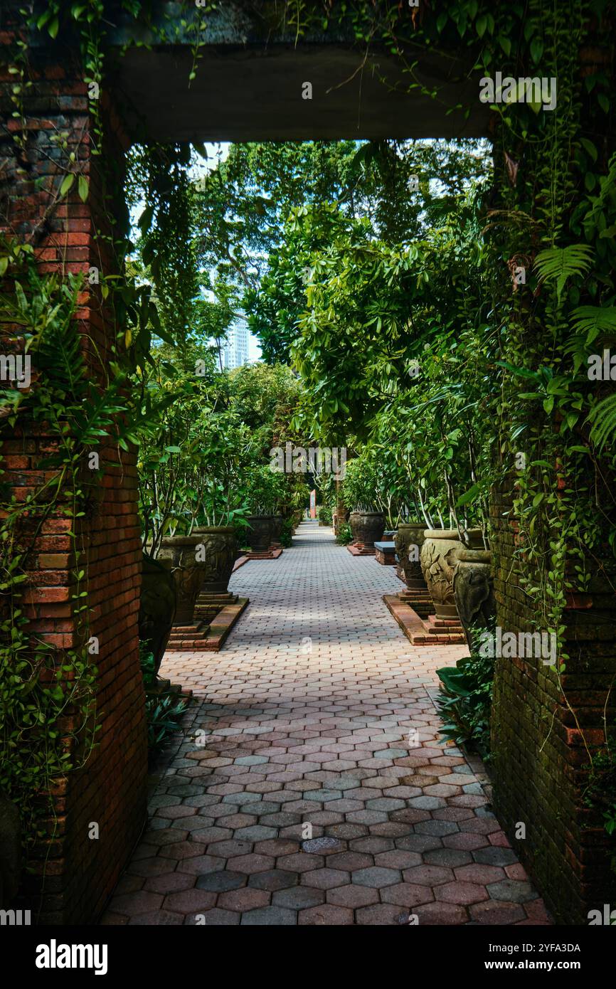 Singapour - 18 janvier 2025 : le jardin sang Nila Utama au Fort Canning Park Banque D'Images