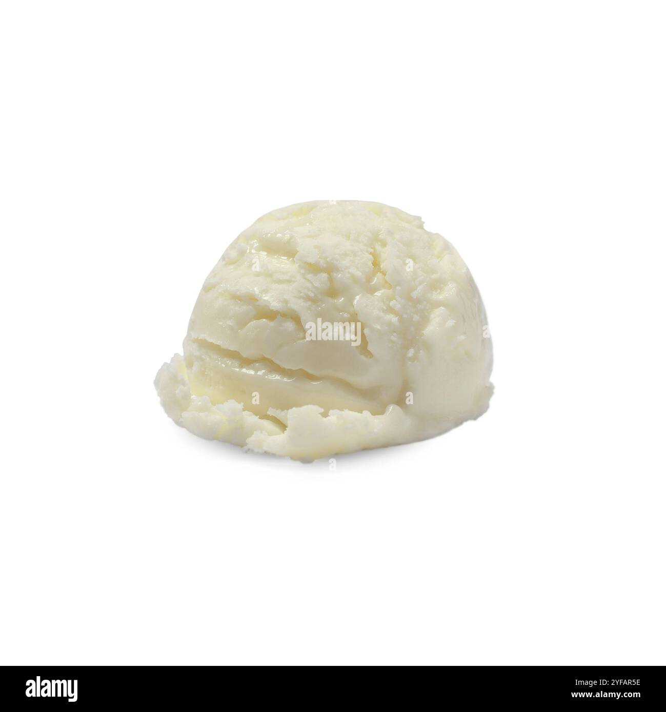 Boule de crème glacée délicieuse isolée sur blanc Banque D'Images