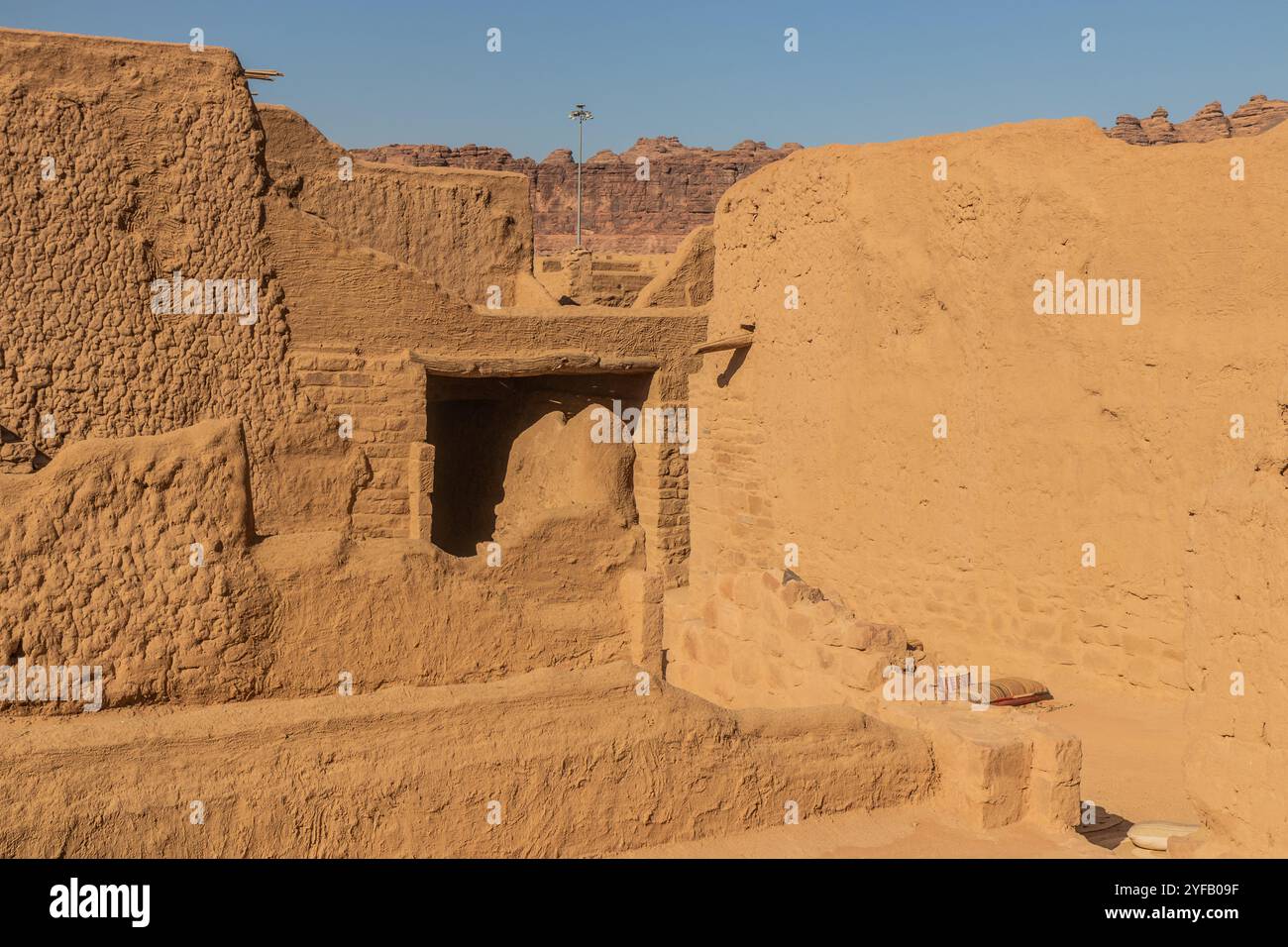 Vieille maison dans la vieille ville d'Al Ula, Arabie Saoudite Banque D'Images