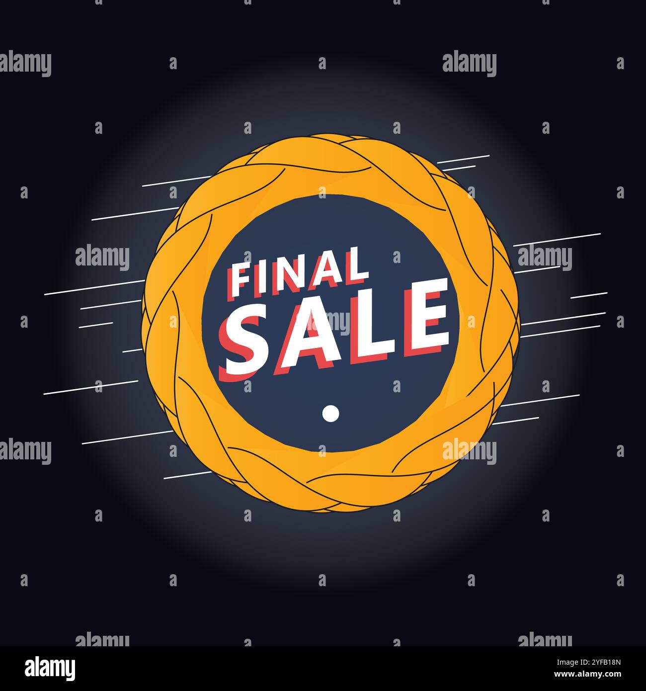 Publicité avec design de vente finale. Affiche de vente de bannière. Modèle de vecteur géométrique. Offre spéciale soldes. Achats en ligne. Promotion bannière de réduction. Illustration de Vecteur