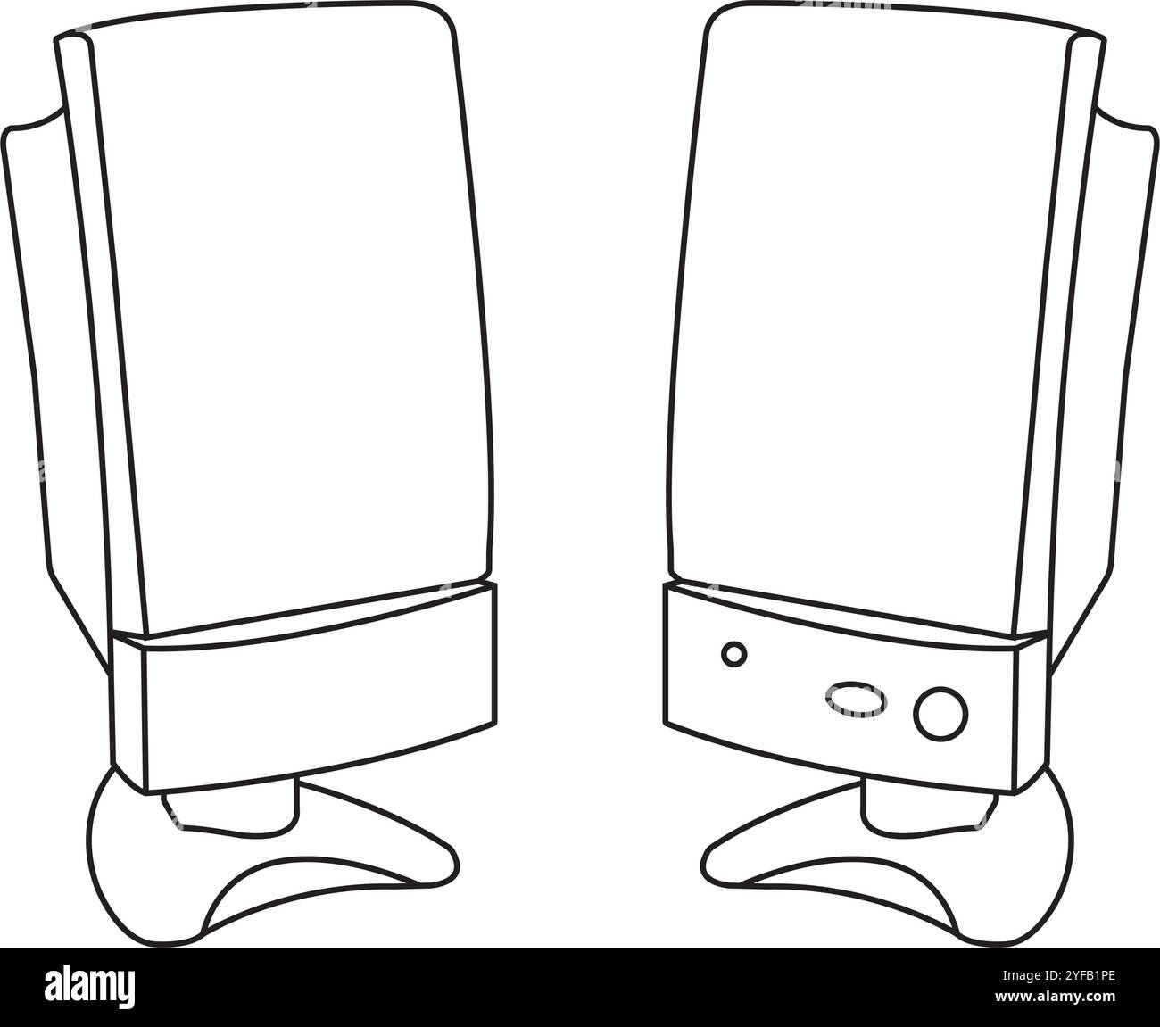 icône de haut-parleurs d'ordinateur illustration vectorielle conception simple Illustration de Vecteur