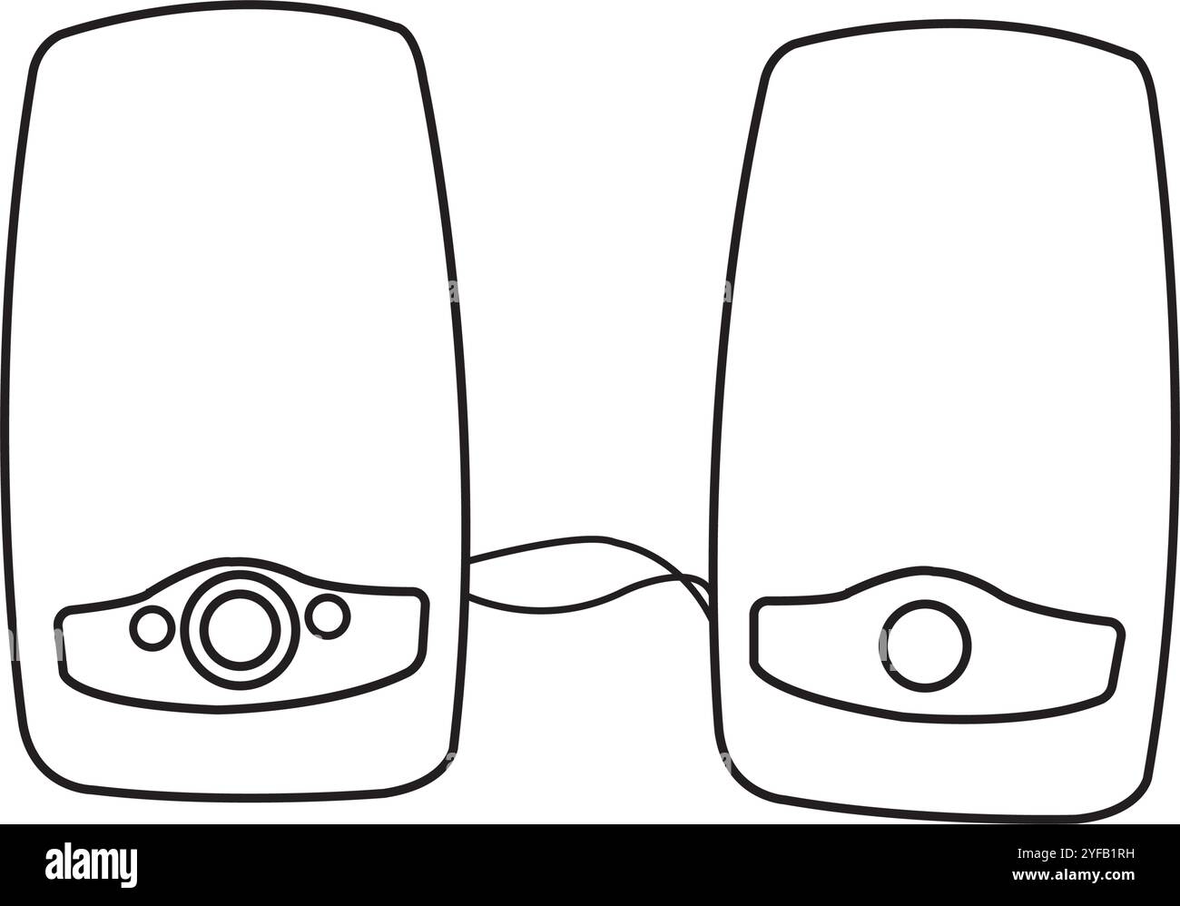 icône de haut-parleurs d'ordinateur illustration vectorielle conception simple Illustration de Vecteur