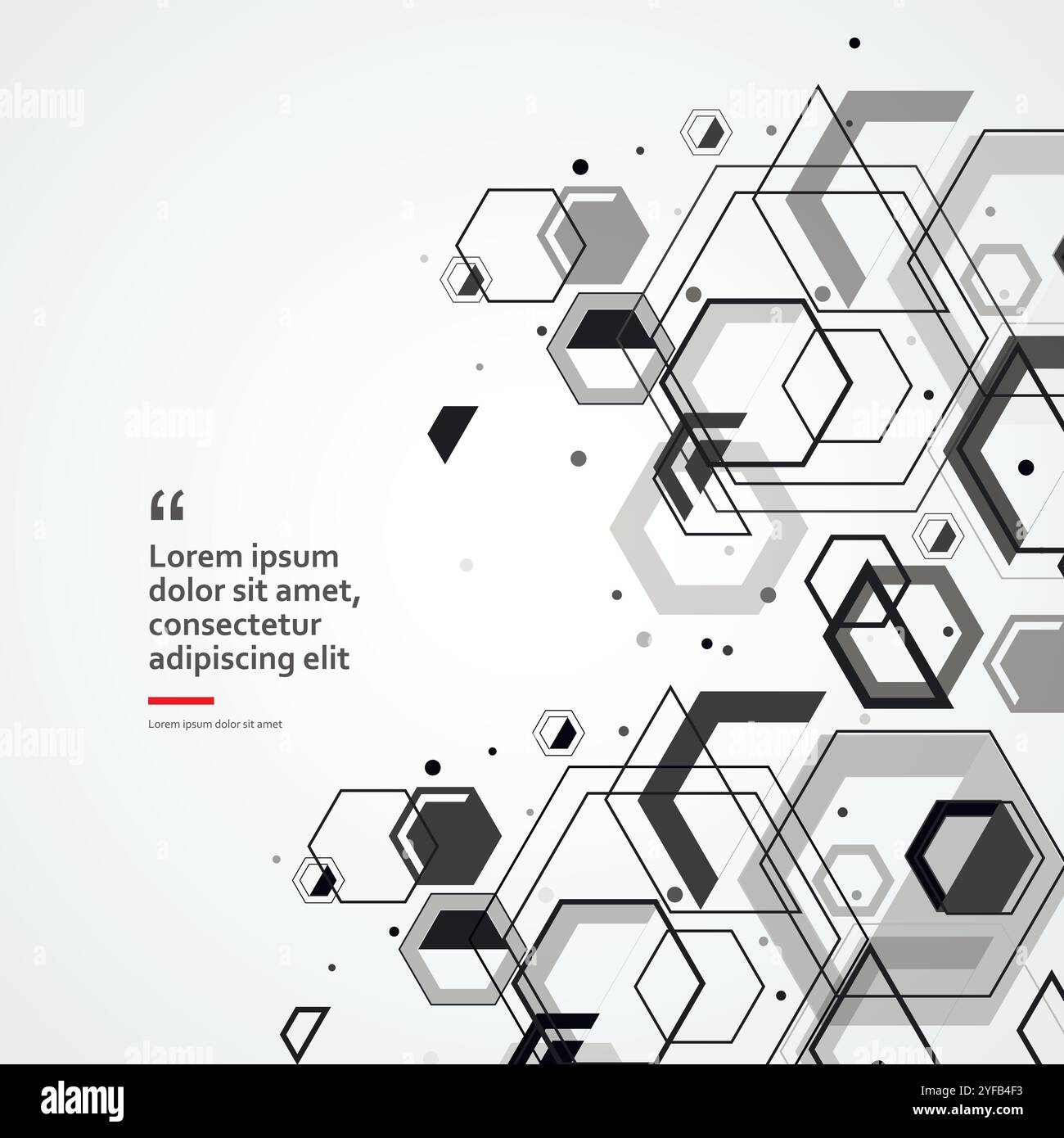 Modèle d'impression de conception vectorielle. Design abstrait plat. Motif géométrique abstrait. Élément de design tendance. Elément hexagonal graphique. Illustration de Vecteur