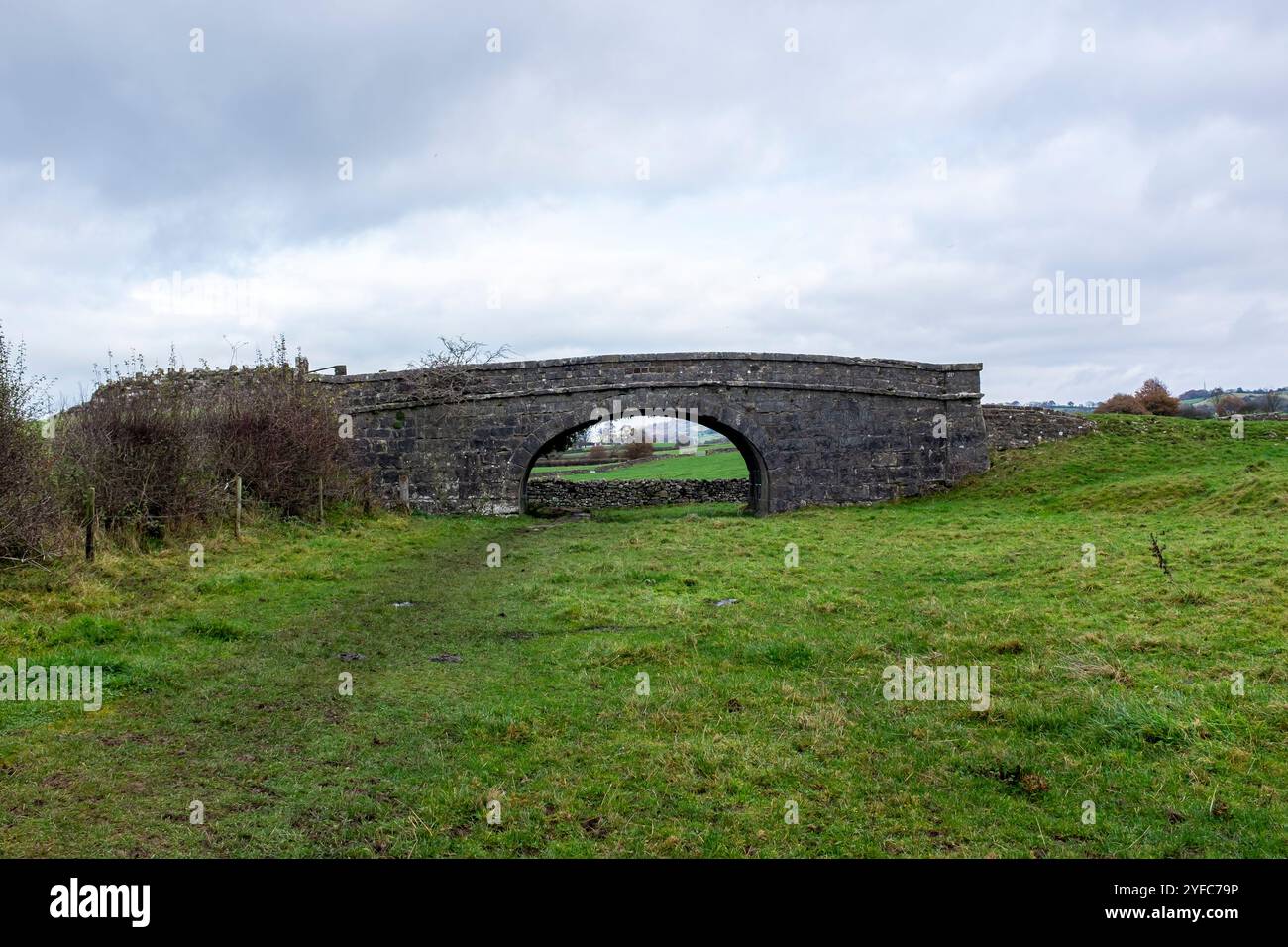 Le désaffecté de Lancaster au canal Kendal et au pont Banque D'Images