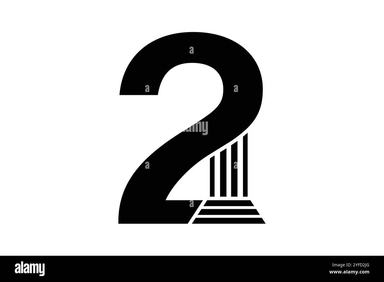 Logo sans Serif numéro 2 Pillar Law Illustration de Vecteur