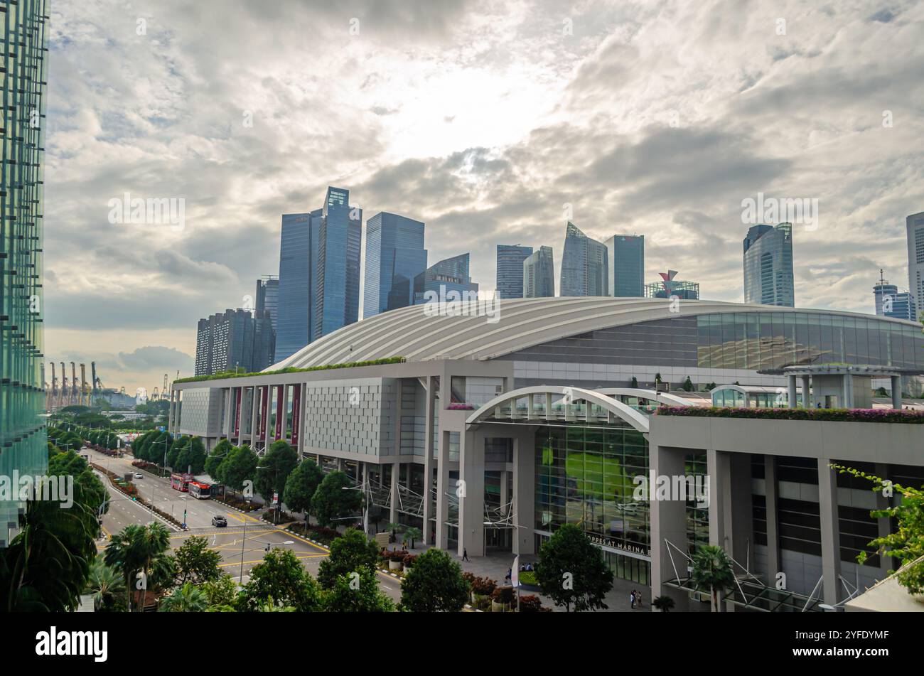 Les bâtiments du quartier financier de Singapour Banque D'Images