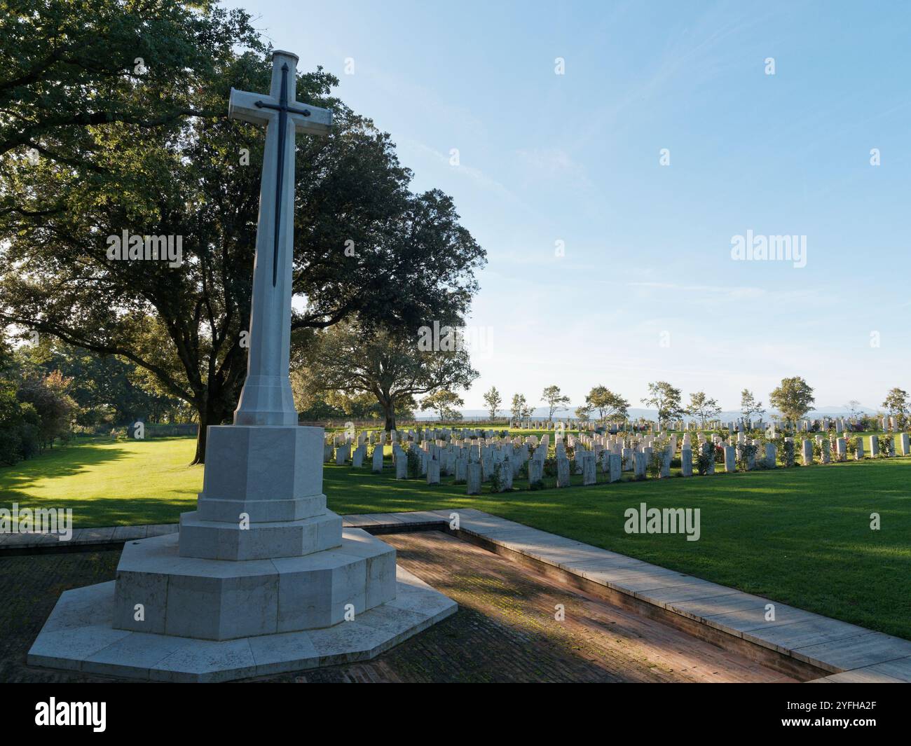 Cimetière de guerre de Bolsena près de Bolsena, région du Latium, Italie. 3 novembre 2024 Banque D'Images
