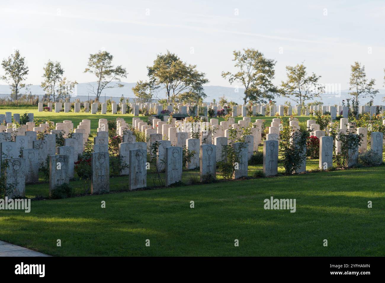 Cimetière de guerre de Bolsena près de Bolsena, région du Latium, Italie. 3 novembre 2024 Banque D'Images