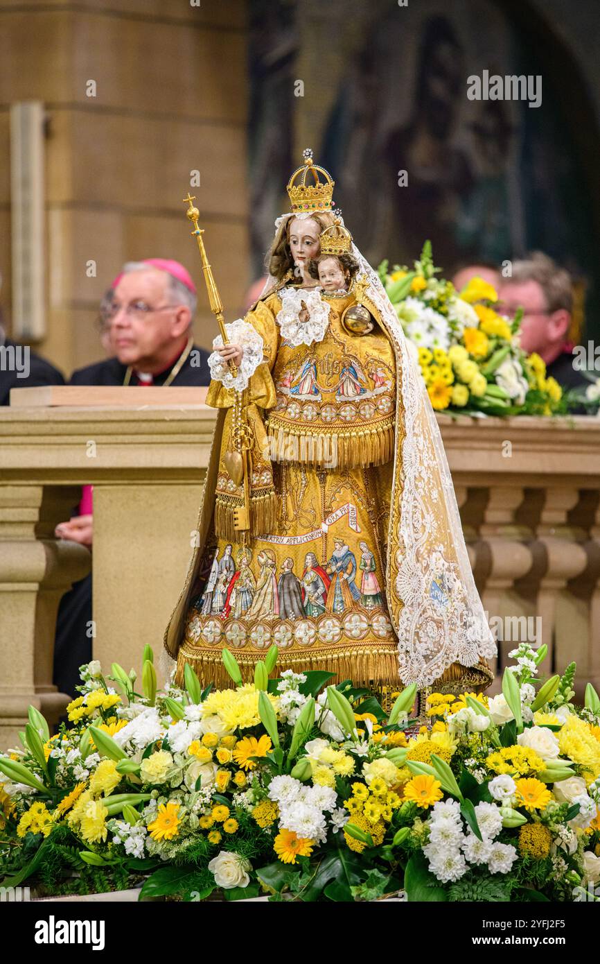 Notre-Dame du Luxembourg (Consolatrice des affligés). Notre-Dame de Luxembourg (Cathédrale notre-Dame de Luxembourg). Banque D'Images