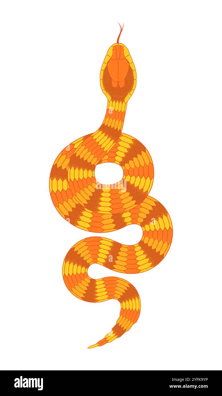 Un motif de serpent de dessin animé simple Illustration de Vecteur