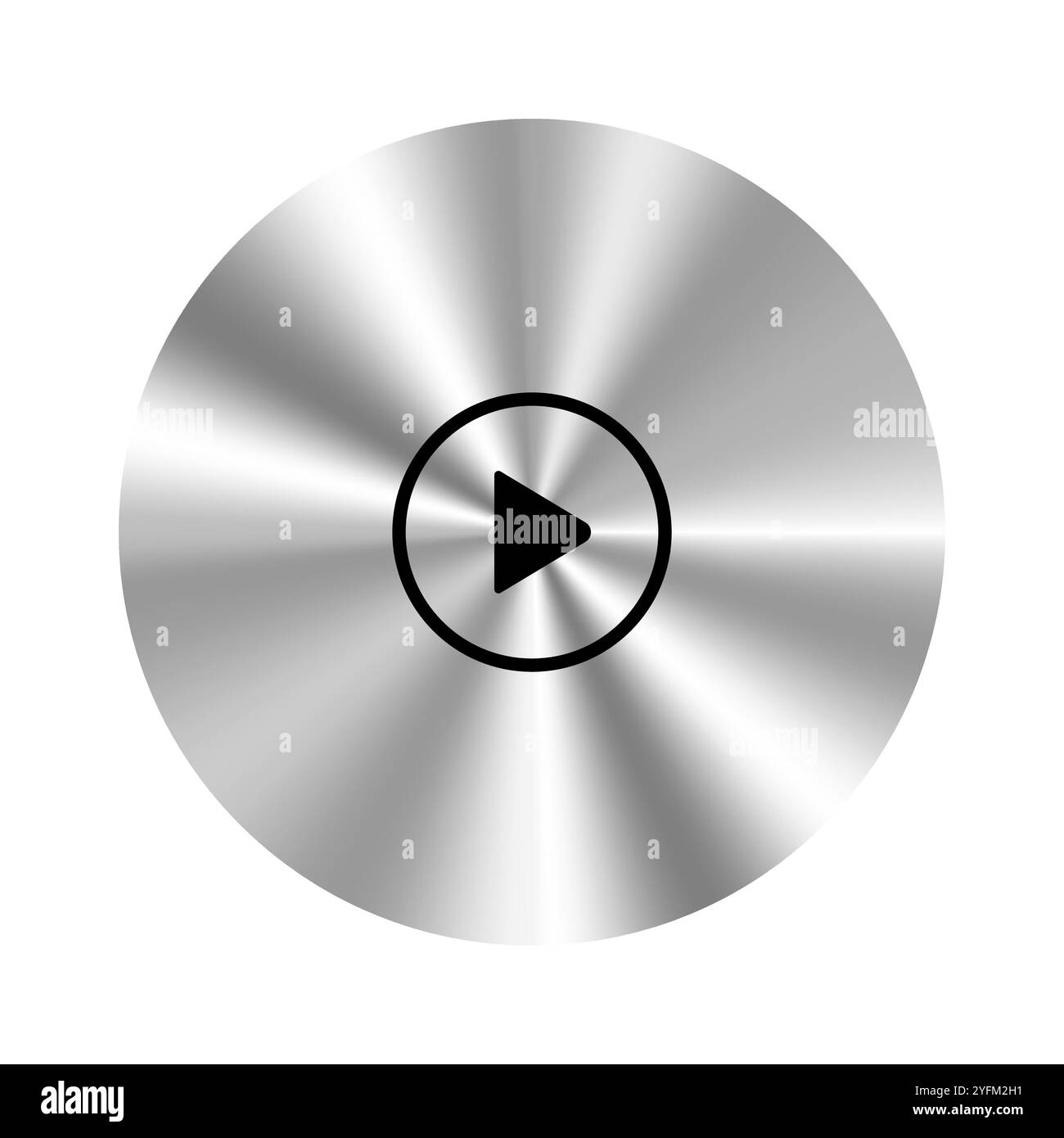 Icône lecture. Cliquez, poussez, enregistrez le bouton sur l'interface de la fenêtre de l'application multimédia. Illustration de Vecteur