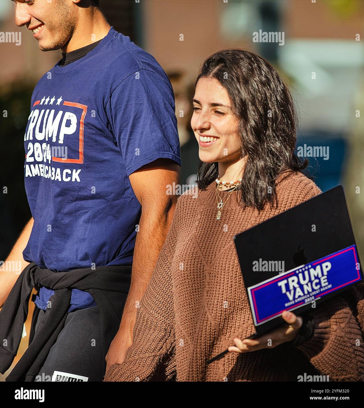 Partisans de Kamala Harris au Harris Rally à Allentown, Pennsylvanie, États-Unis le 4 novembre 2024 Banque D'Images