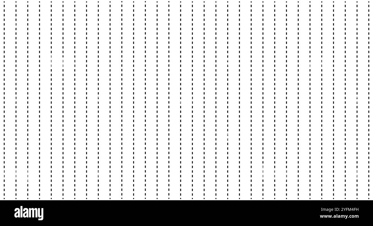 Motif de ligne pointillée verticale sans couture sur fond blanc. Illustration de Vecteur
