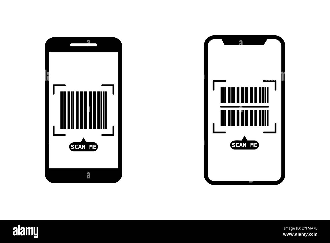 Illustration de numérisation de code-barres de smartphone pour photographie de stock. Illustration de Vecteur