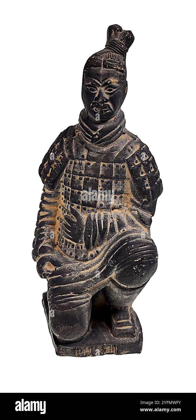 Un soldat en terre cuite agenouillé fait partie de l'ancienne armée chinoise Banque D'Images