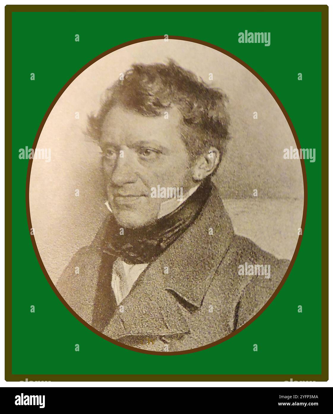 Un vieux portrait de Franz Grillparzer (Franz Seraphicus Grillparzer) - 1791 – 1872). Écrivain autrichien qui a été considéré par beaucoup comme le premier dramaturge autrichien du XIXe siècle. - Ein altes Porträt von Franz Grillparzer (Franz Seraphicus Grillparzer) - 1791 – 1872). Österreichischer Schriftsteller, der von vielen als der führende Österreichische Dramatiker des 19. Jahrhunderts angesehen wurde. - Banque D'Images