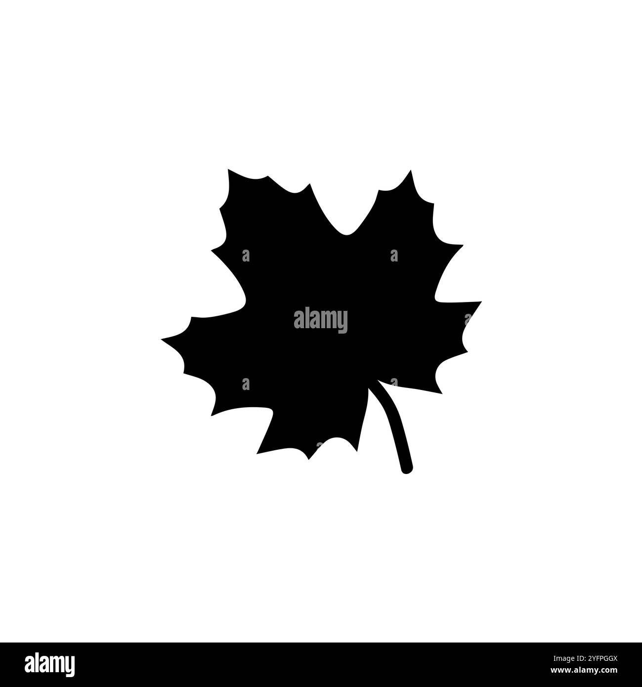 Icône de vecteur plat solide de feuille d'érable du Canada isolé sur fond blanc. Illustration de Vecteur