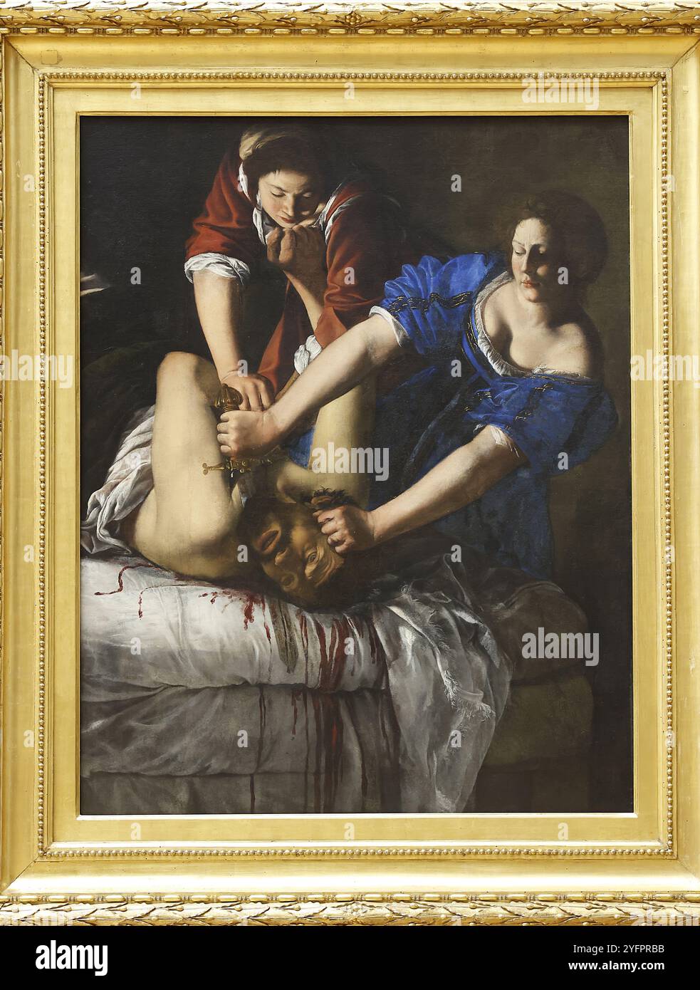 Musée du Louvre, Paris, France. Artemisia Gentileschi, Judith tuant Holofernes.huile sur toile, vers 1612-1617 Banque D'Images