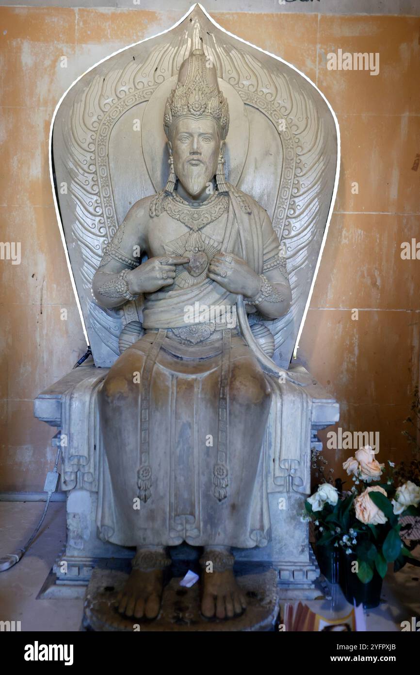 Église de Ganjuran. L'Église du Sacré-cœur de Jésus. Notre Seigneur Jésus-Christ, Roi de toutes les Nations. Représentation de Jésus comme un roi javanais. Banque D'Images