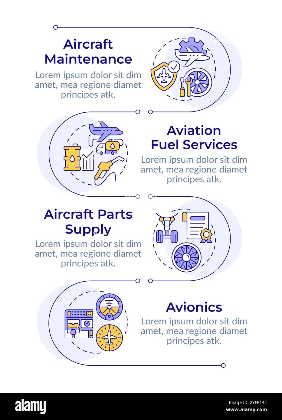 Séquence verticale infographique des services aéronautiques Illustration de Vecteur