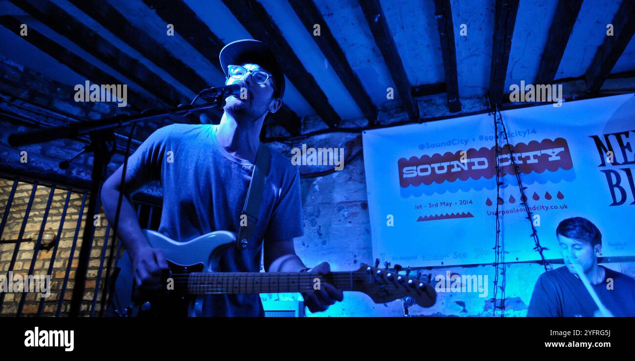 Traams en direct au Shipping Forecast, Liverpool Banque D'Images