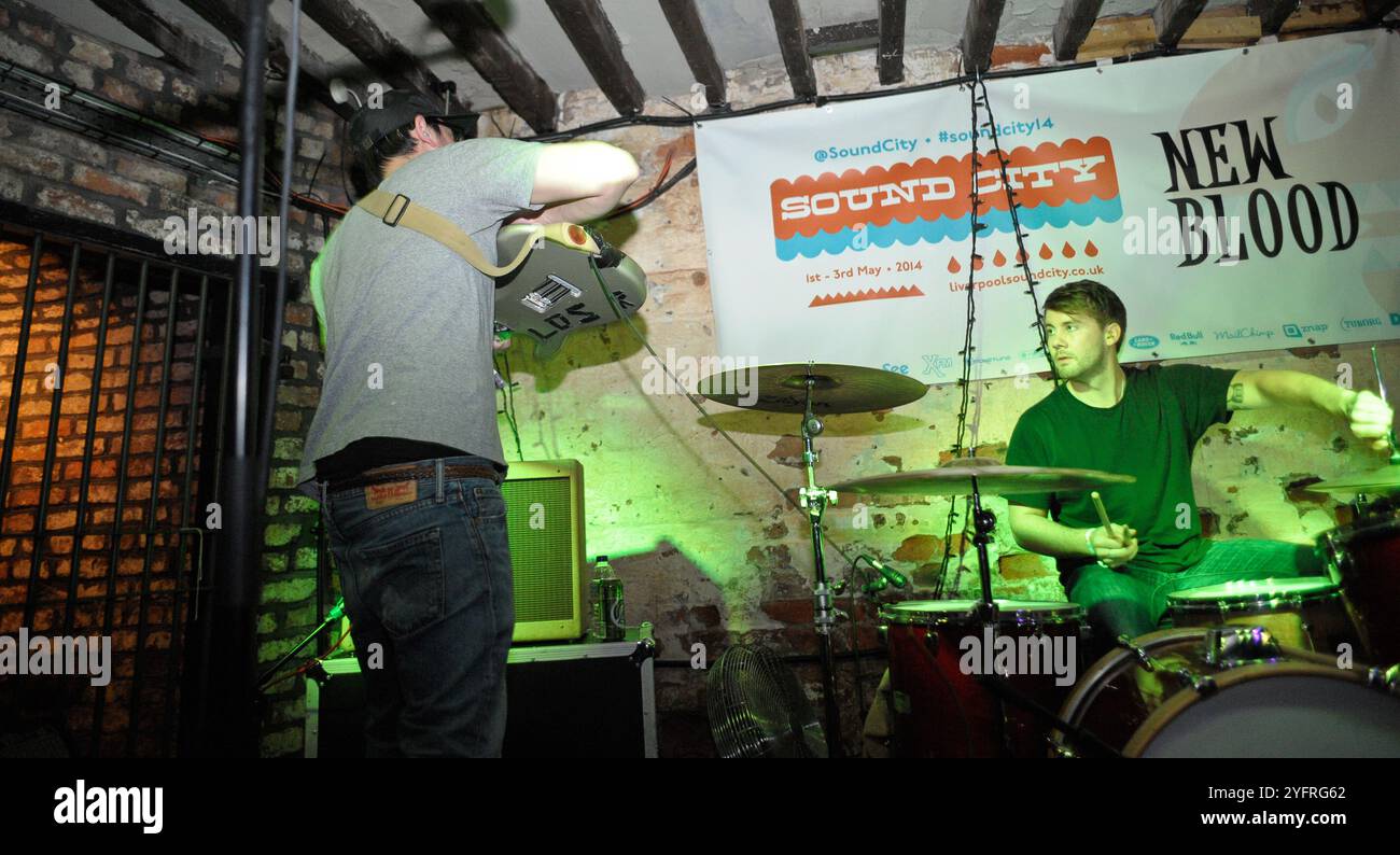 Traams en direct au Shipping Forecast, Liverpool Banque D'Images