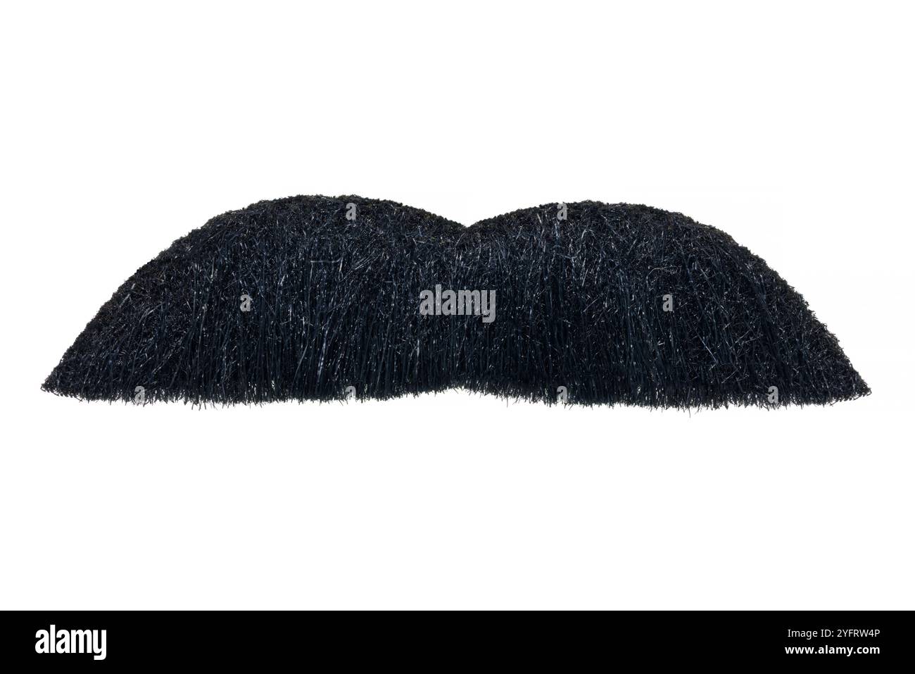 Moustache noire isolée sur fond blanc Banque D'Images