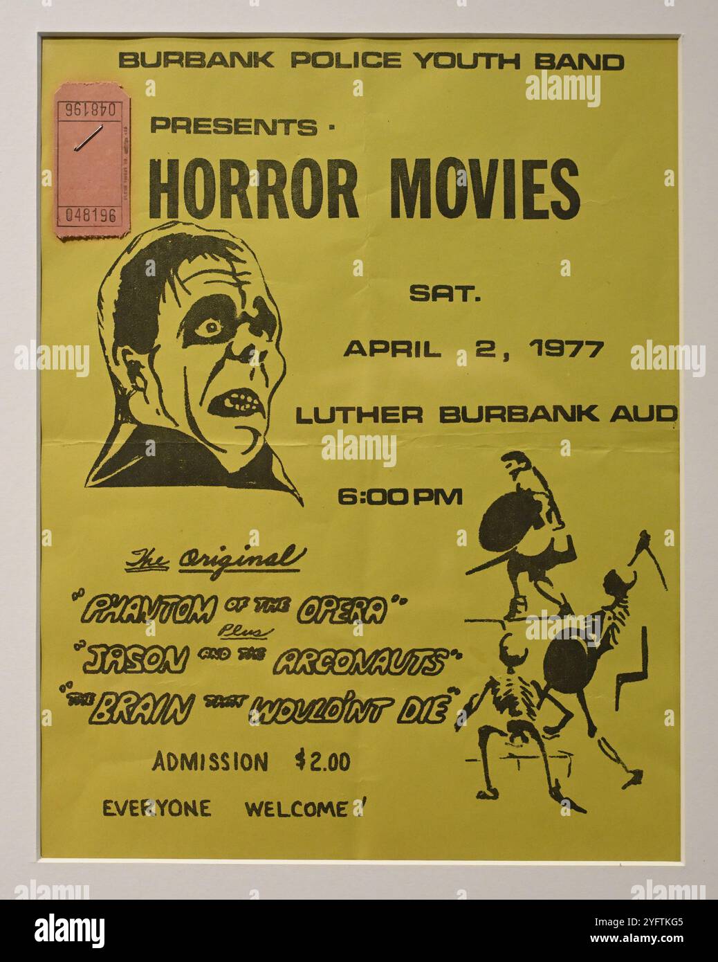 Affiche de films d'horreur par Tim Burton Banque D'Images
