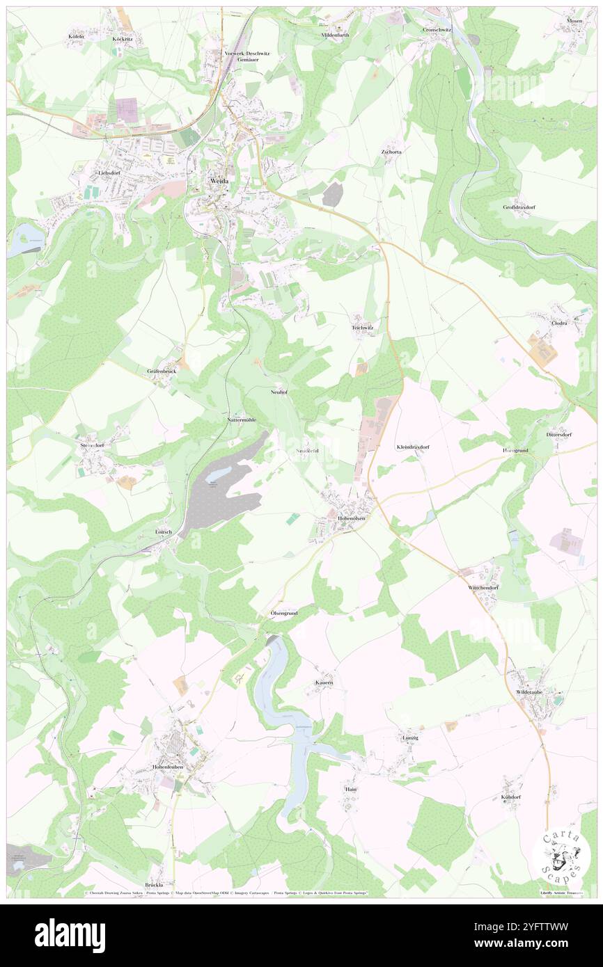 Neudoerfel, DE, Allemagne, Thuringe, N 50 44' 39'', N 12 4' 29'', carte, Carthascapes carte publiée en 2024. Explorez Cartascapes, une carte qui révèle la diversité des paysages, des cultures et des écosystèmes de la Terre. Voyage à travers le temps et l'espace, découvrir l'interconnexion du passé, du présent et de l'avenir de notre planète. Banque D'Images