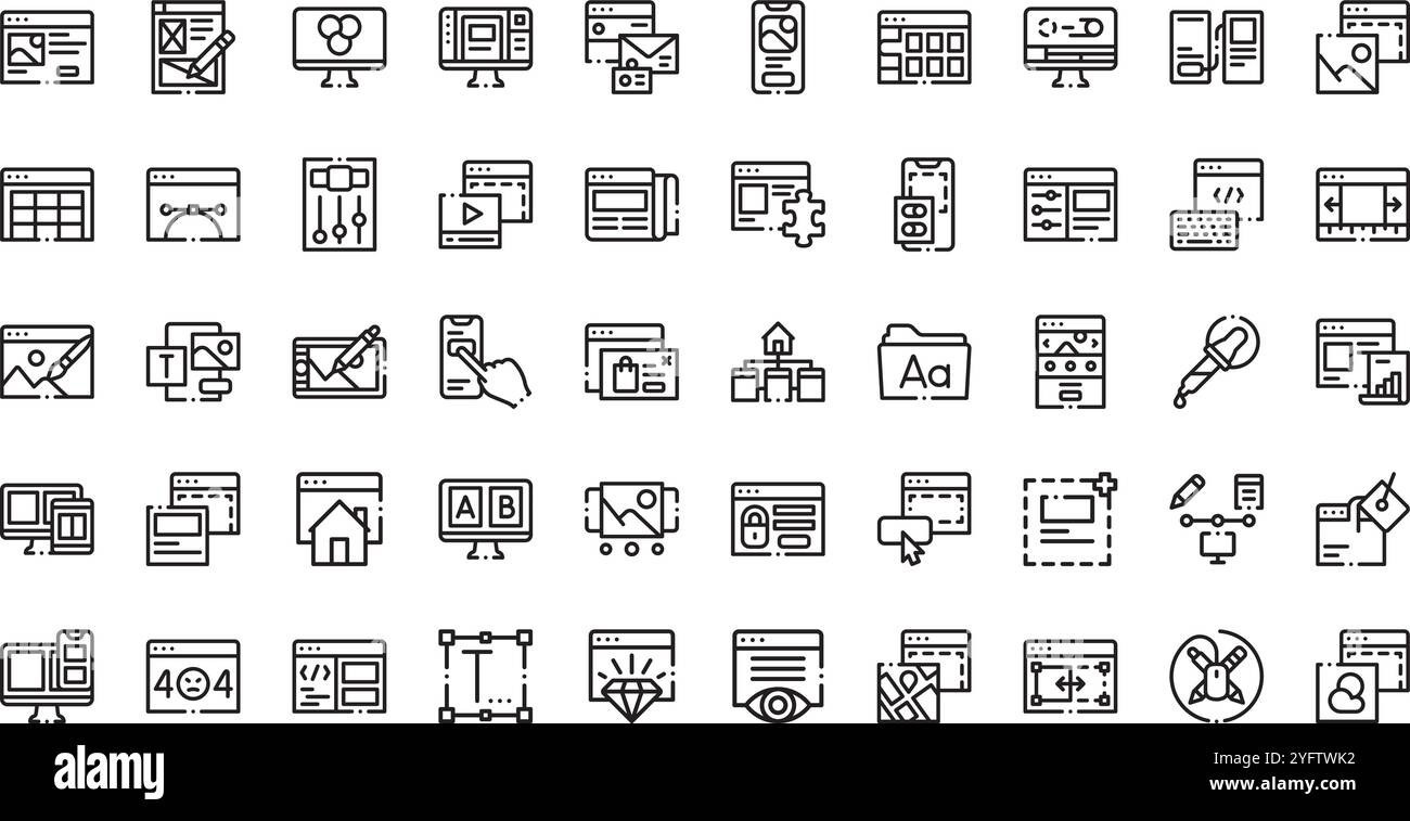 Collection d'icônes vectorielles de haute qualité avec contour modifiable. Idéal pour les projets professionnels et créatifs. Illustration de Vecteur