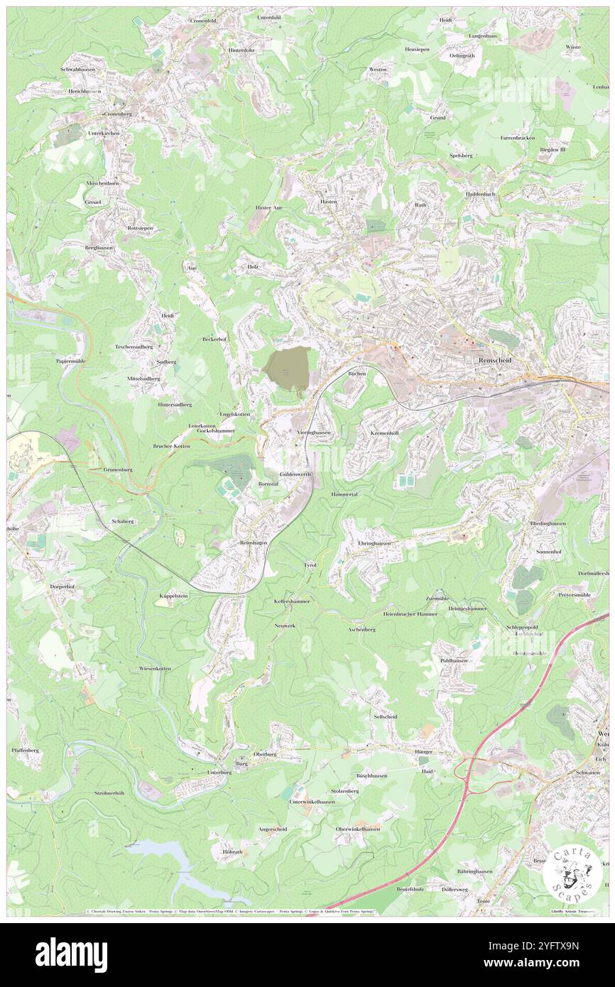 Remscheid-Gueldenwerth, Düsseldorf District, DE, Allemagne, Rhénanie-du-Nord-Westphalie, n 51 10' 9'', N 7 9' 46'', carte, Carthascapes carte publiée en 2024. Explorez Cartascapes, une carte qui révèle la diversité des paysages, des cultures et des écosystèmes de la Terre. Voyage à travers le temps et l'espace, découvrir l'interconnexion du passé, du présent et de l'avenir de notre planète. Banque D'Images