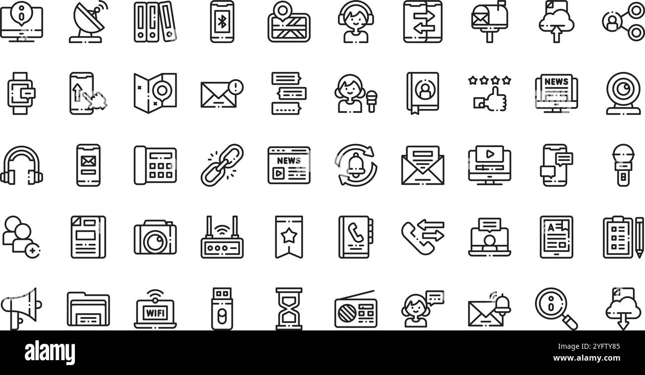 Collection d'icônes vectorielles de haute qualité avec contour modifiable. Idéal pour les projets professionnels et créatifs. Illustration de Vecteur