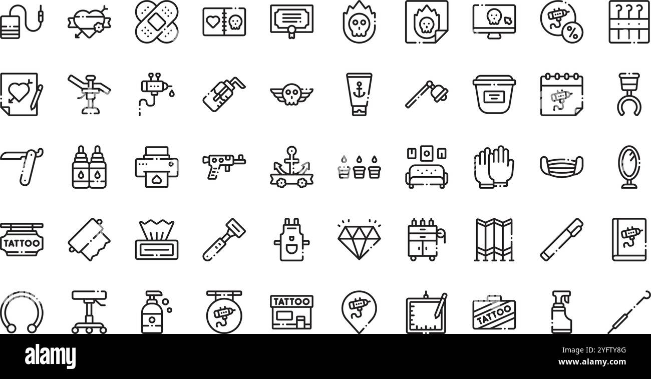 Collection d'icônes vectorielles de haute qualité avec contour modifiable. Idéal pour les projets professionnels et créatifs. Illustration de Vecteur