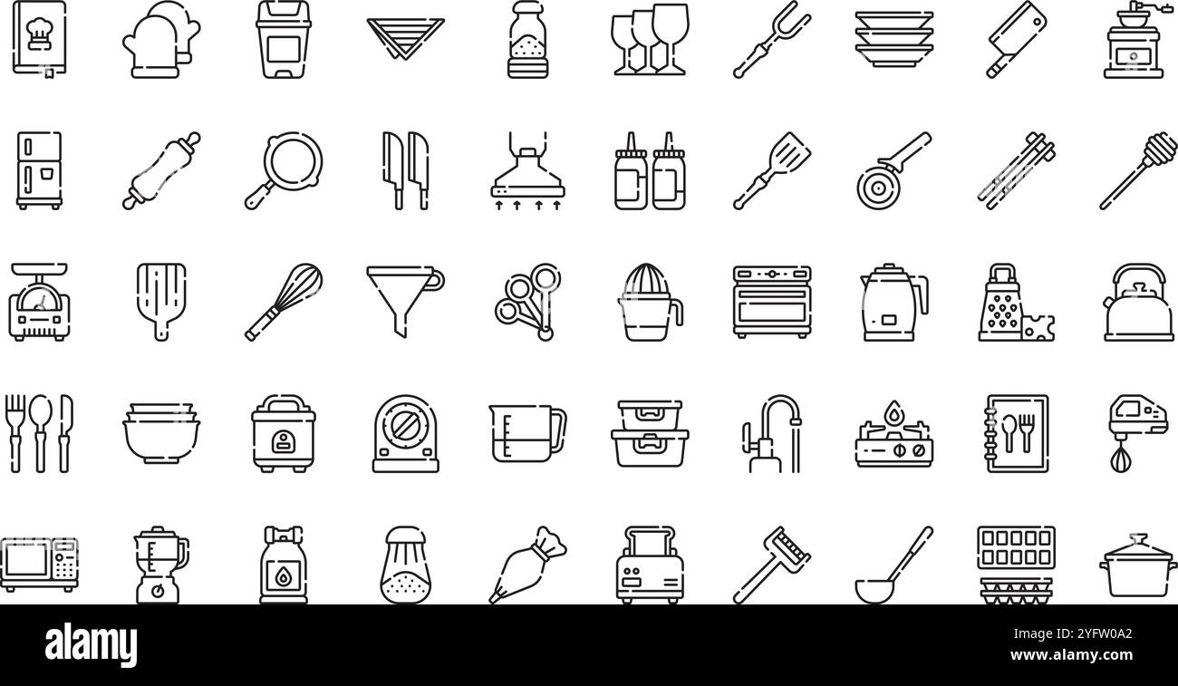 Collection d'icônes vectorielles de haute qualité avec contour modifiable. Idéal pour les projets professionnels et créatifs. Illustration de Vecteur