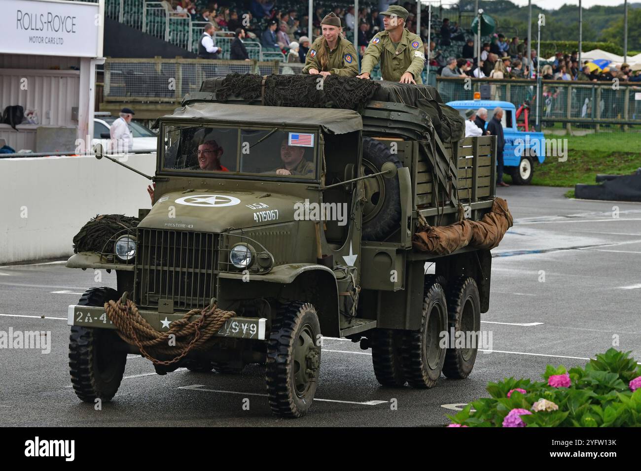 GMC CCKW, défilé du 80e anniversaire du jour J, une grande collection de véhicules militaires alliés qui ont participé aux débarquements de Normandie qui ont été cruciaux Banque D'Images