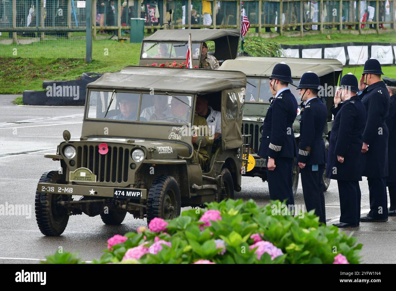 Ford GPW, 474 MWC, Putting Paula, 20366054, jour J 80th Anniversary Parade, une grande collection de véhicules militaires alliés qui ont participé au NOR Banque D'Images